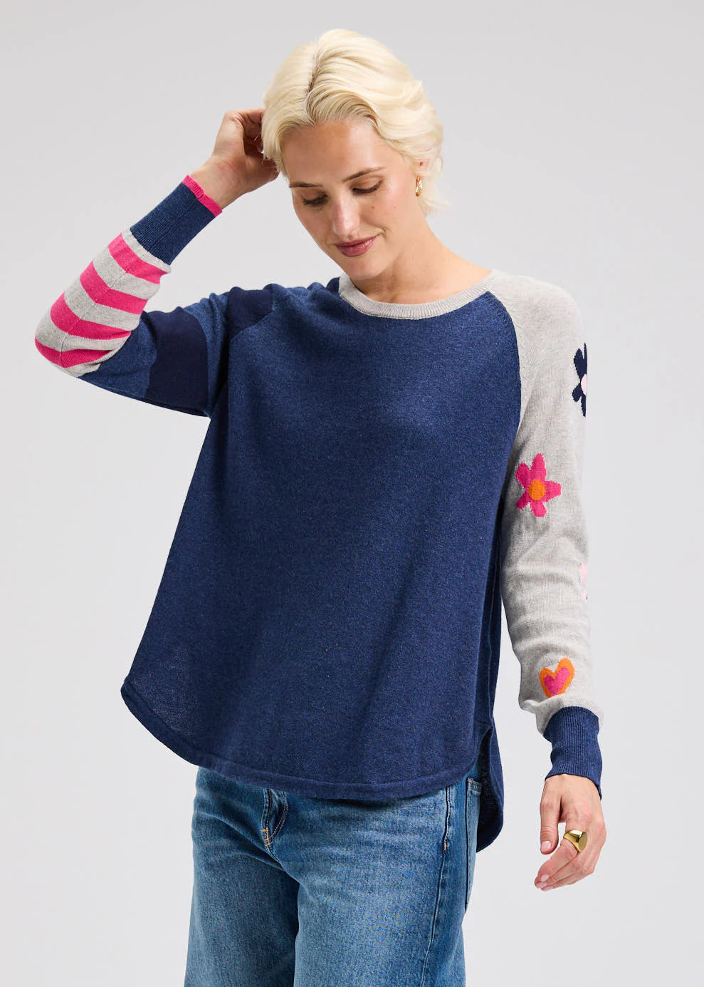 Zaket & Plover My Happy Sweater - Denim