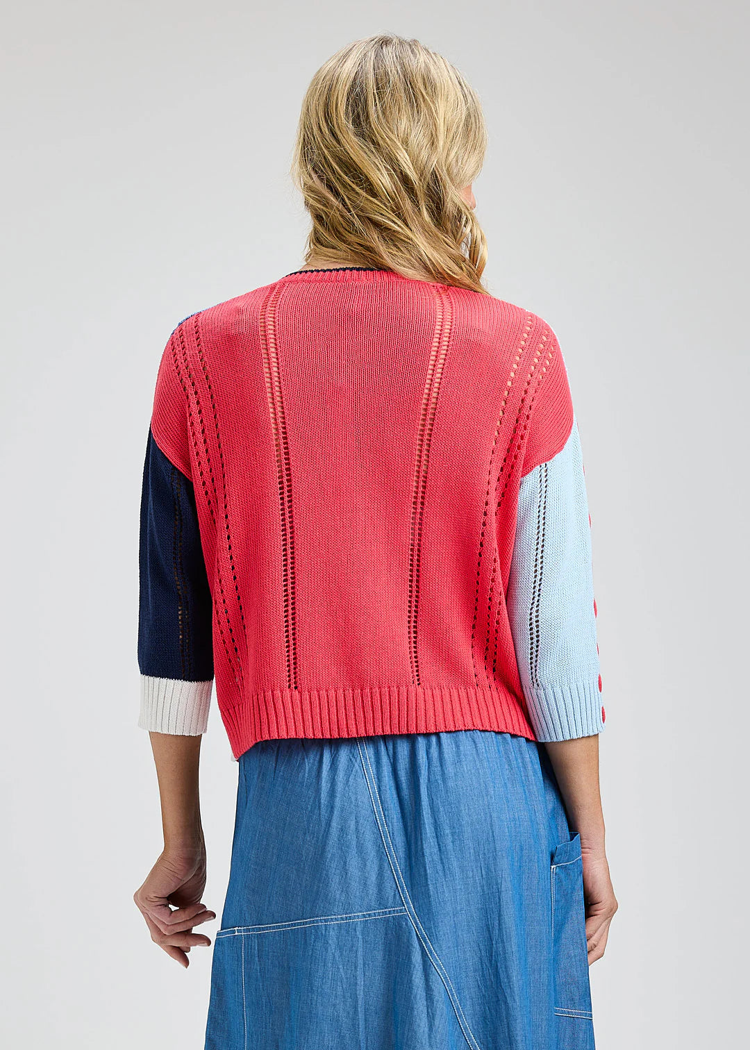 Zaket & Plover Threaded Detail Cardigan - Anchor