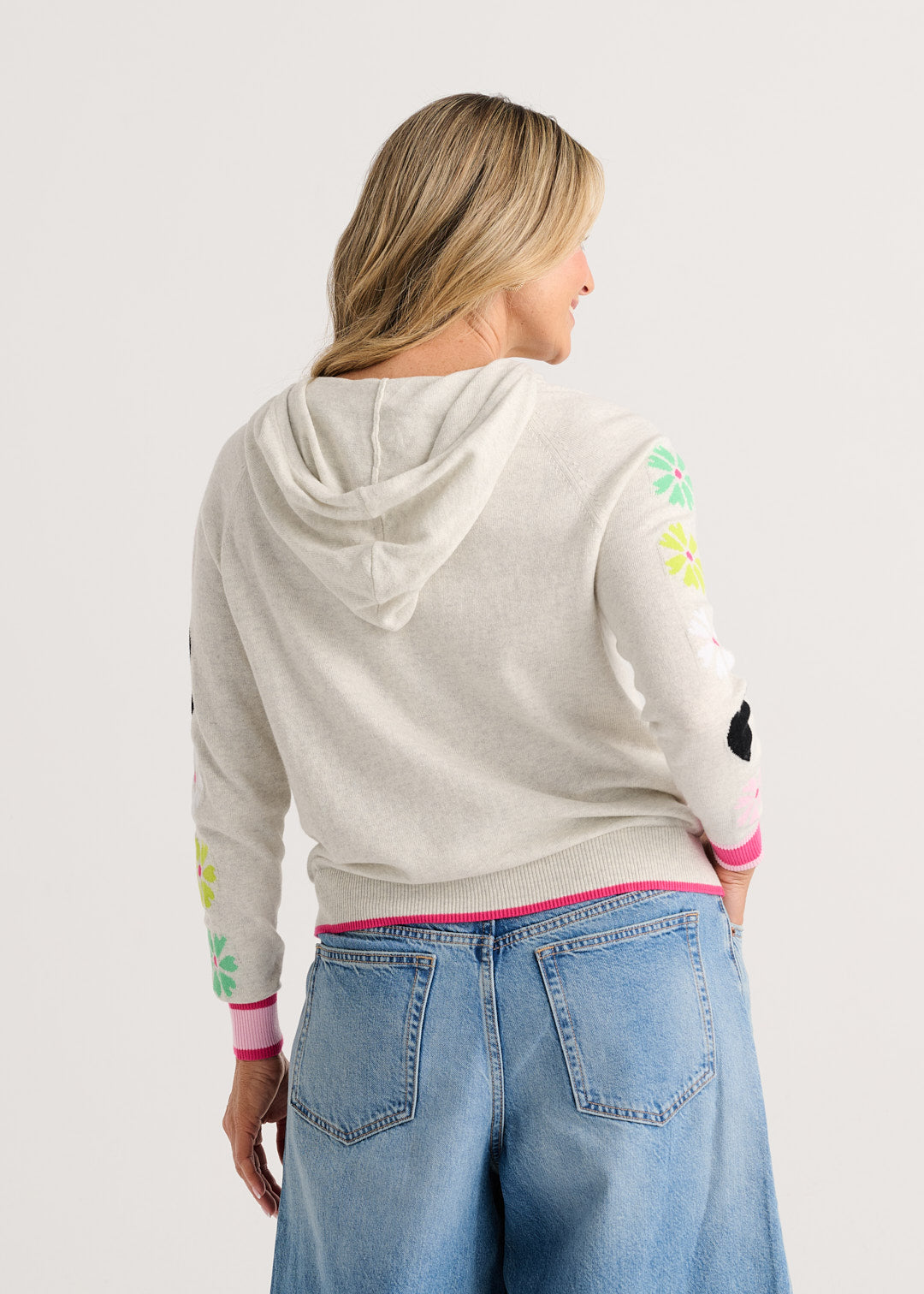 Zaket & Plover Flower Power Hoodie Ice