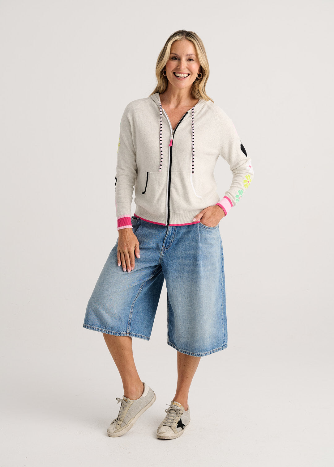 Zaket & Plover Flower Power Hoodie Ice