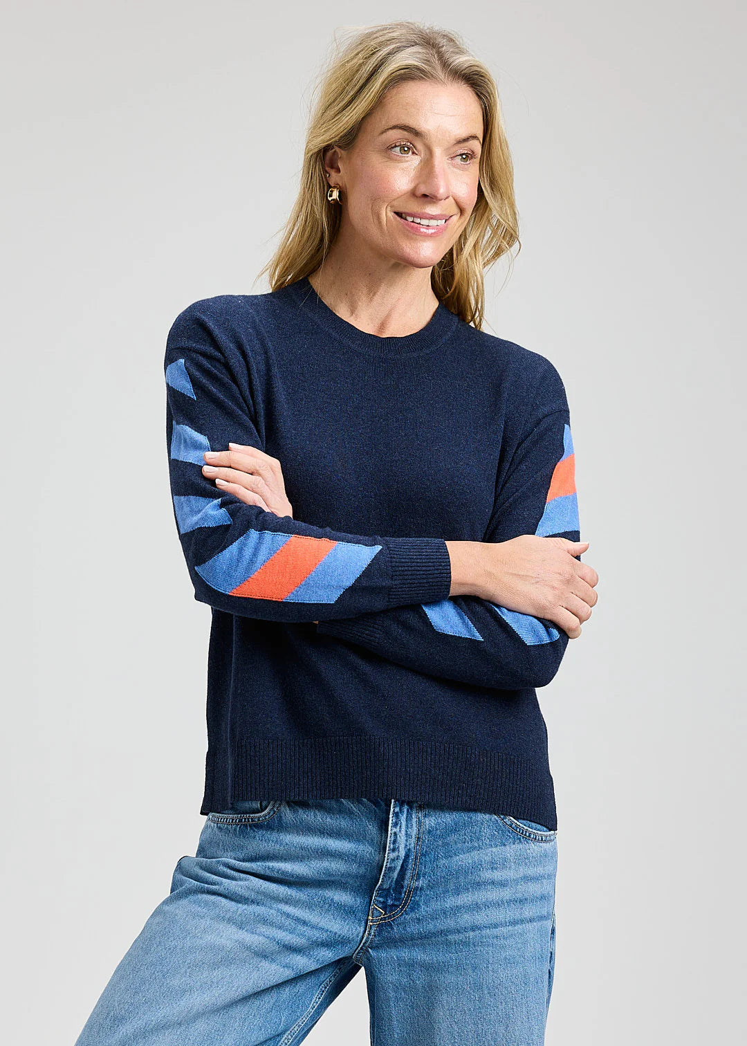 Zaket & Plover Arm Band Sweater Dark Denim