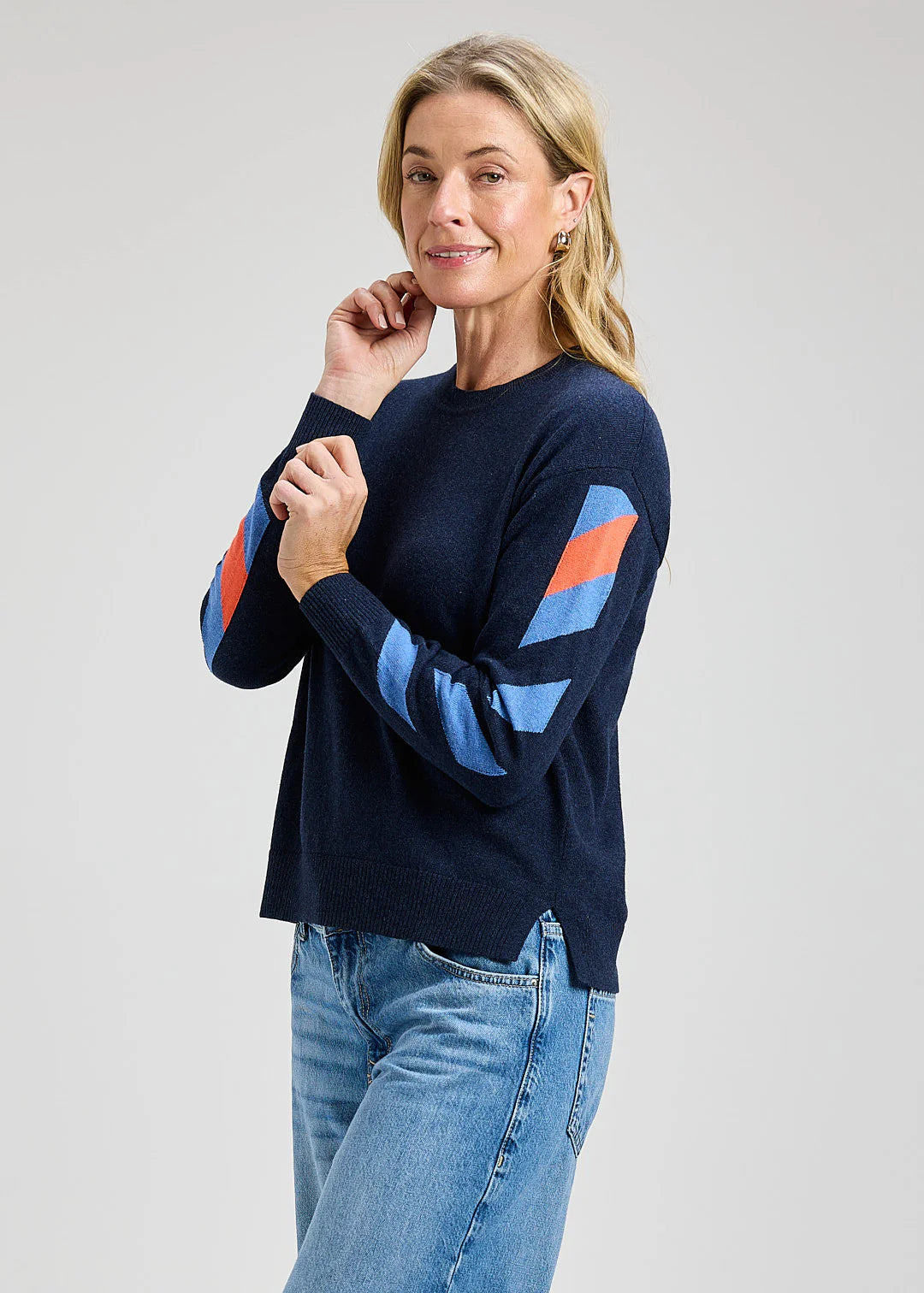 Zaket & Plover Arm Band Sweater Dark Denim