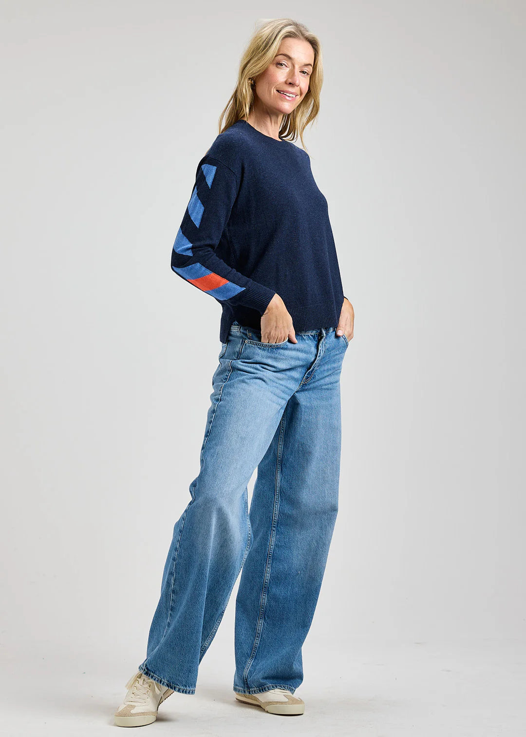 Zaket & Plover Arm Band Sweater Dark Denim