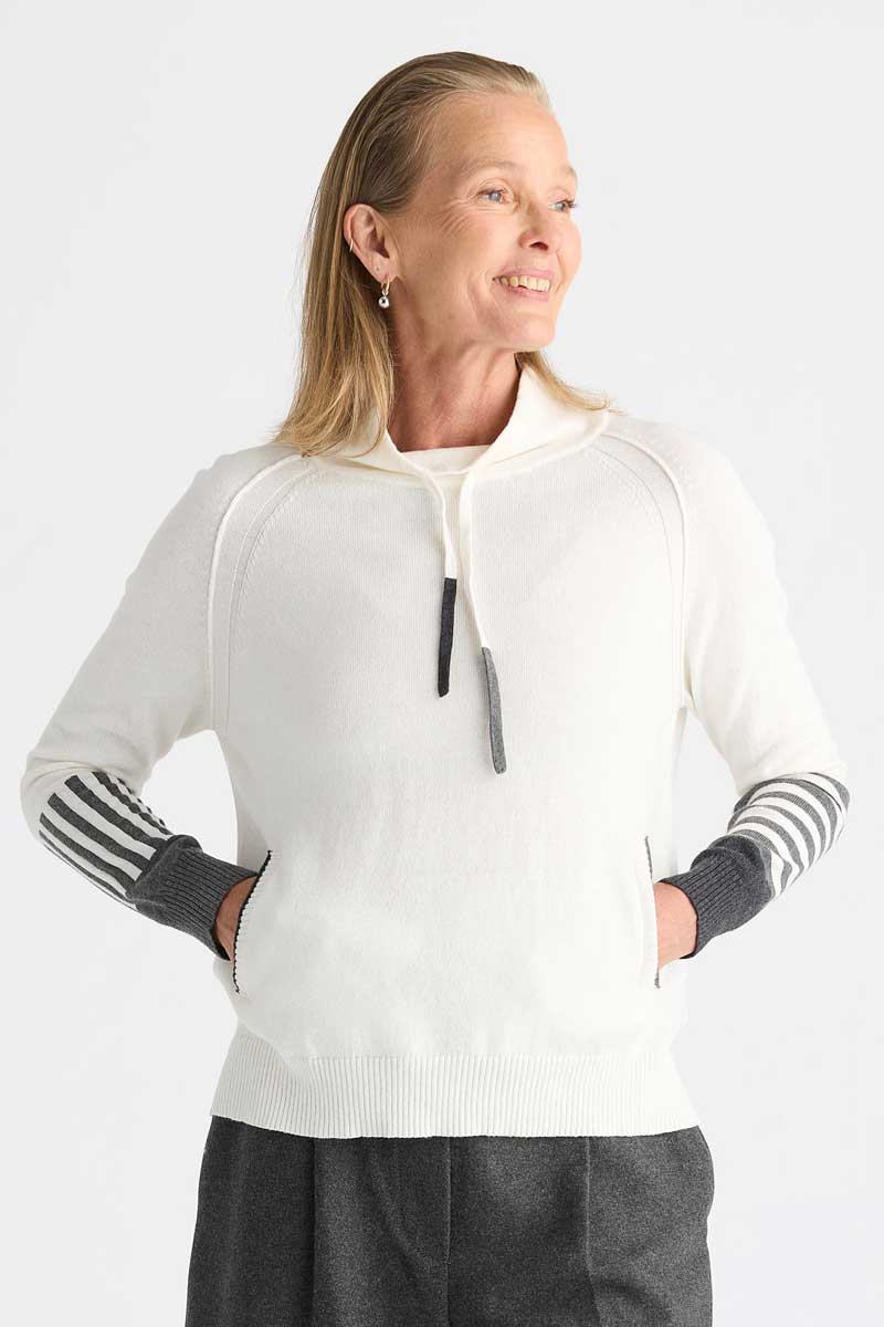 Zaket & Plover Drawcord Cowl Neck Sweater