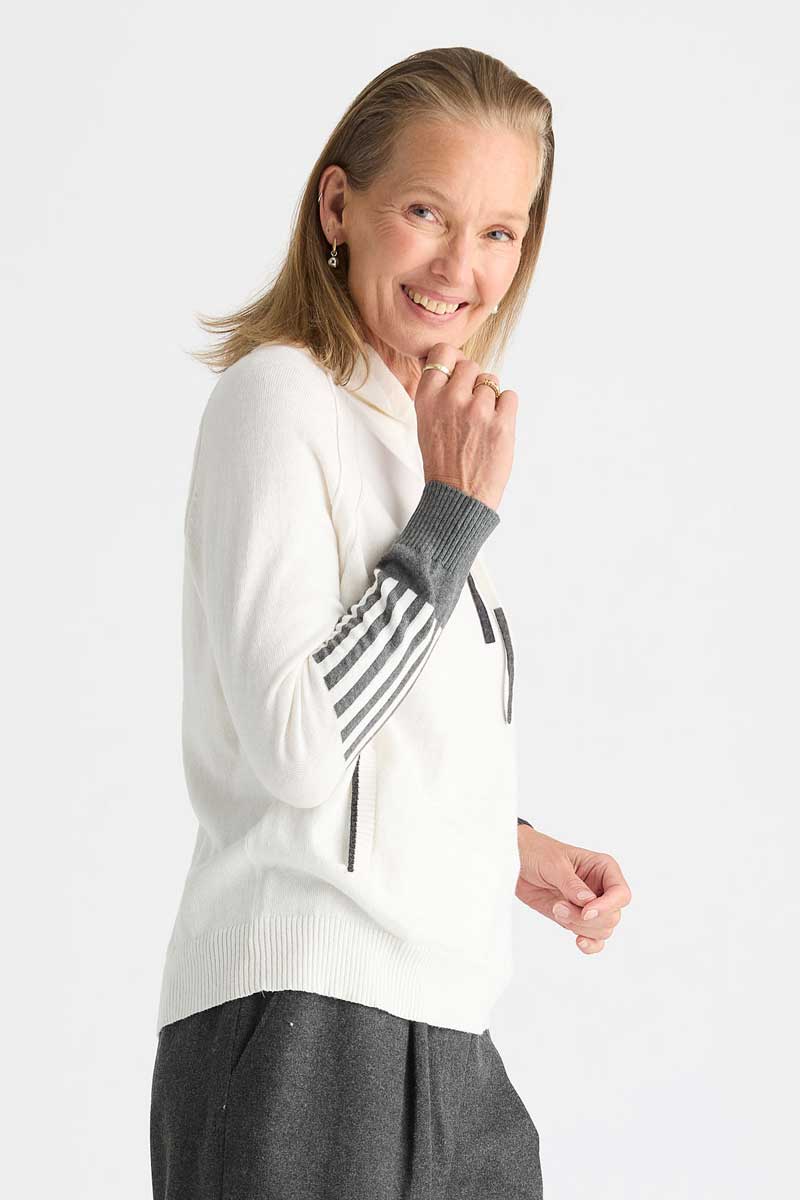 Zaket & Plover Drawcord Cowl Neck Sweater