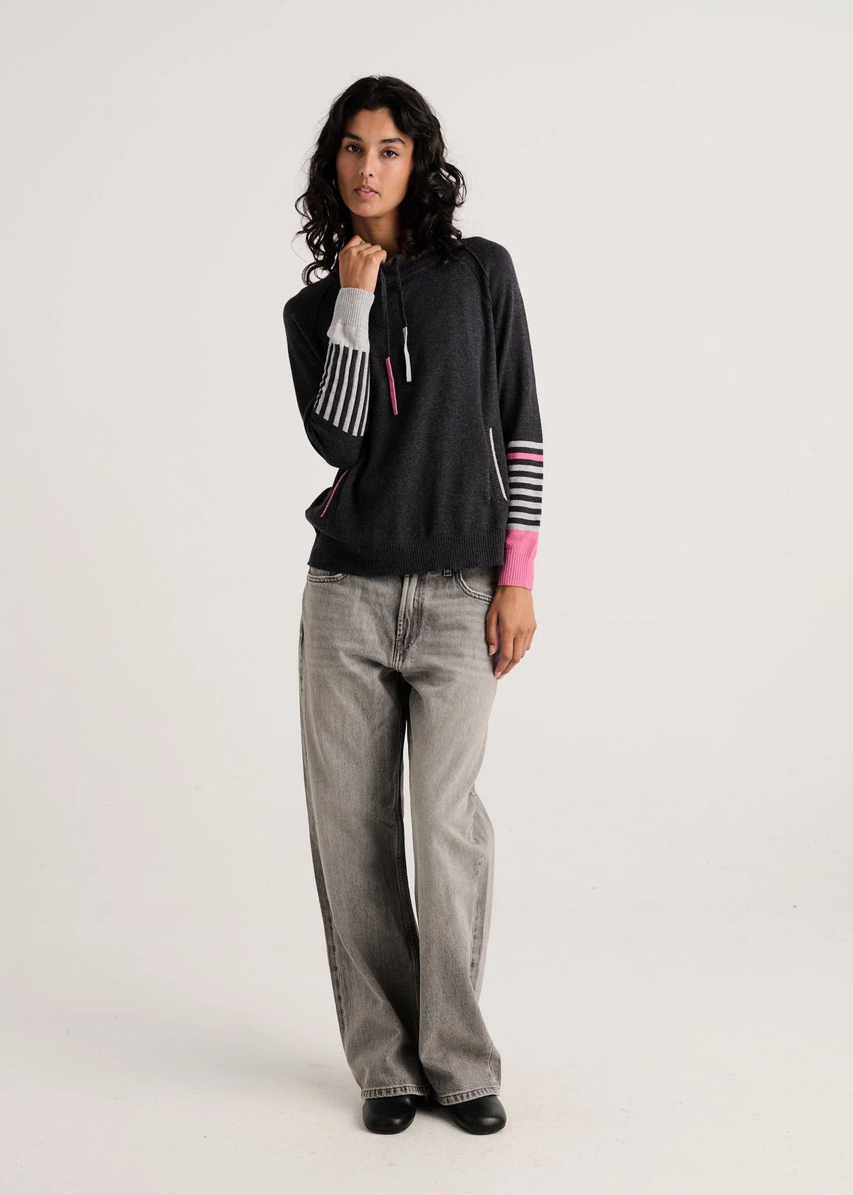 Zaket & Plover Drawcord Cowl Neck Sweater