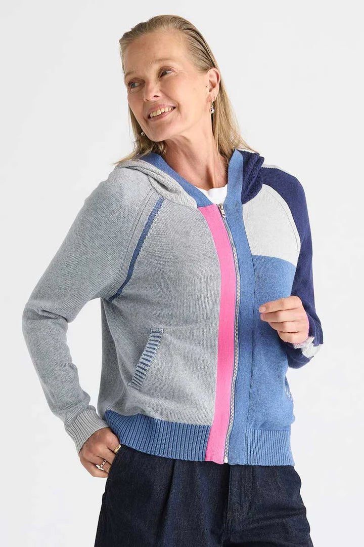 Zaket & Plover Plaited Zip Up Hoodie