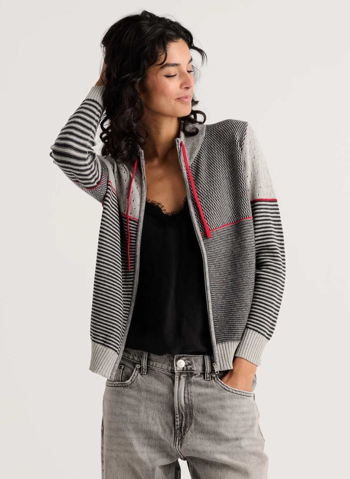 Zaket & Plover Knit Zip Cardigan Sweater