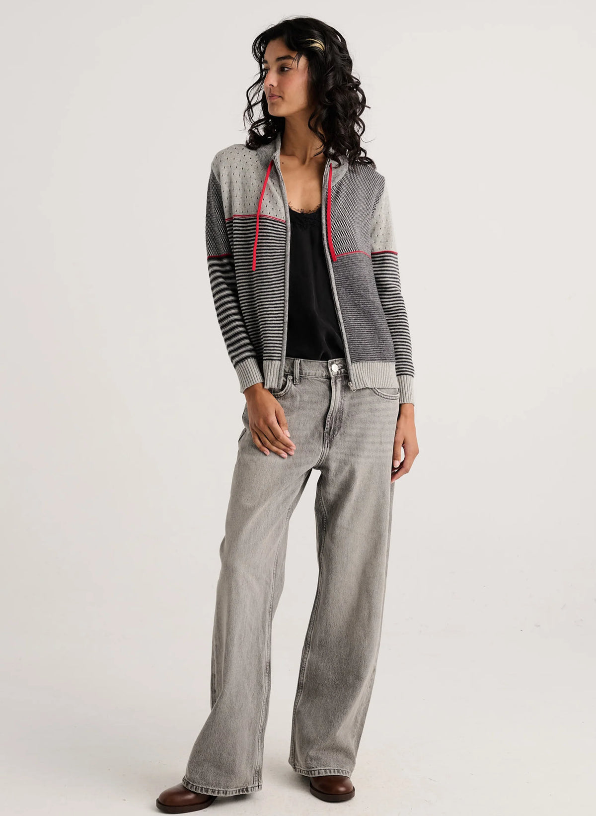 Zaket & Plover Knit Zip Cardigan Sweater