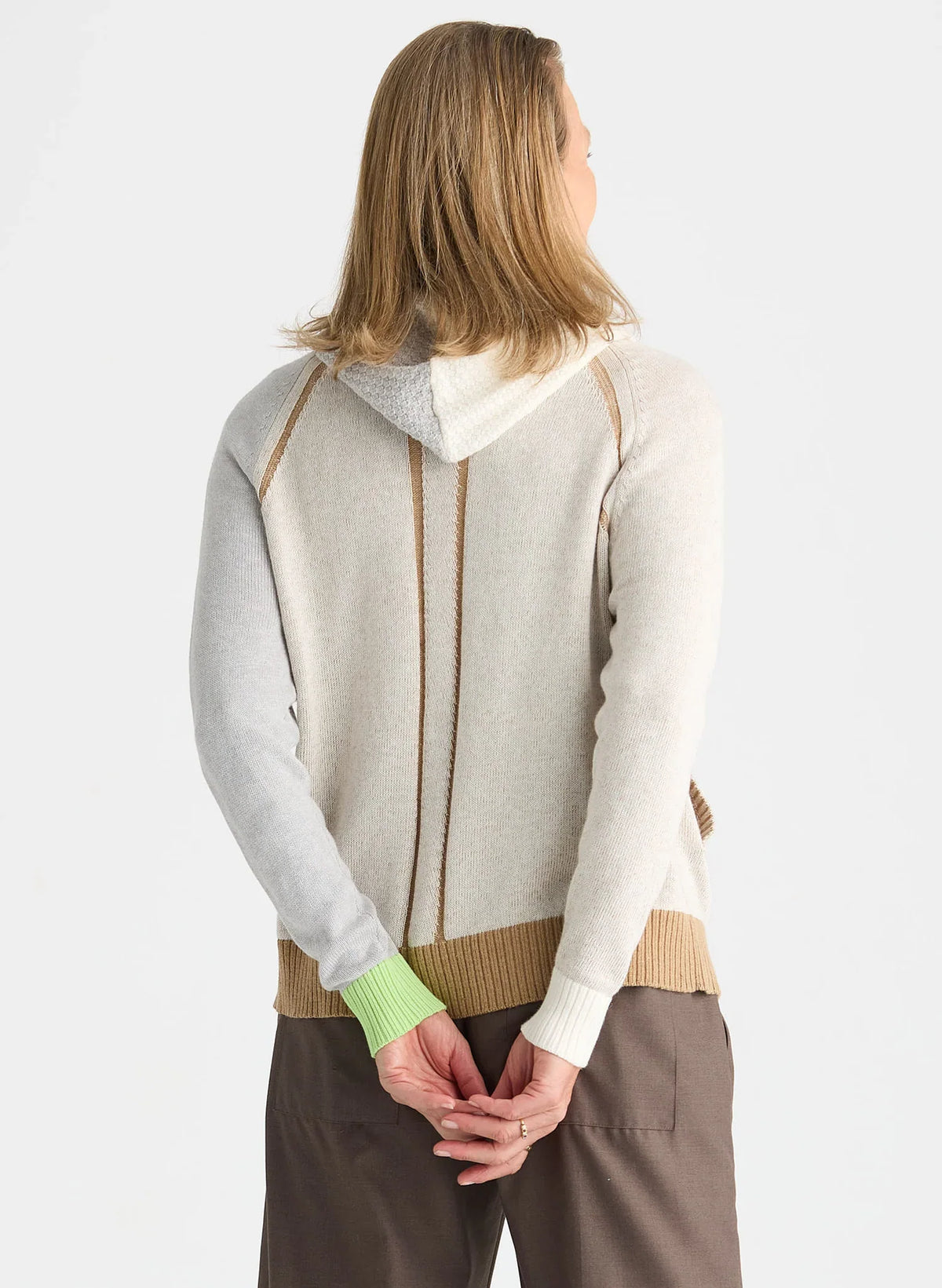 Zaket & Plover Plaited Zip Up Hoodie