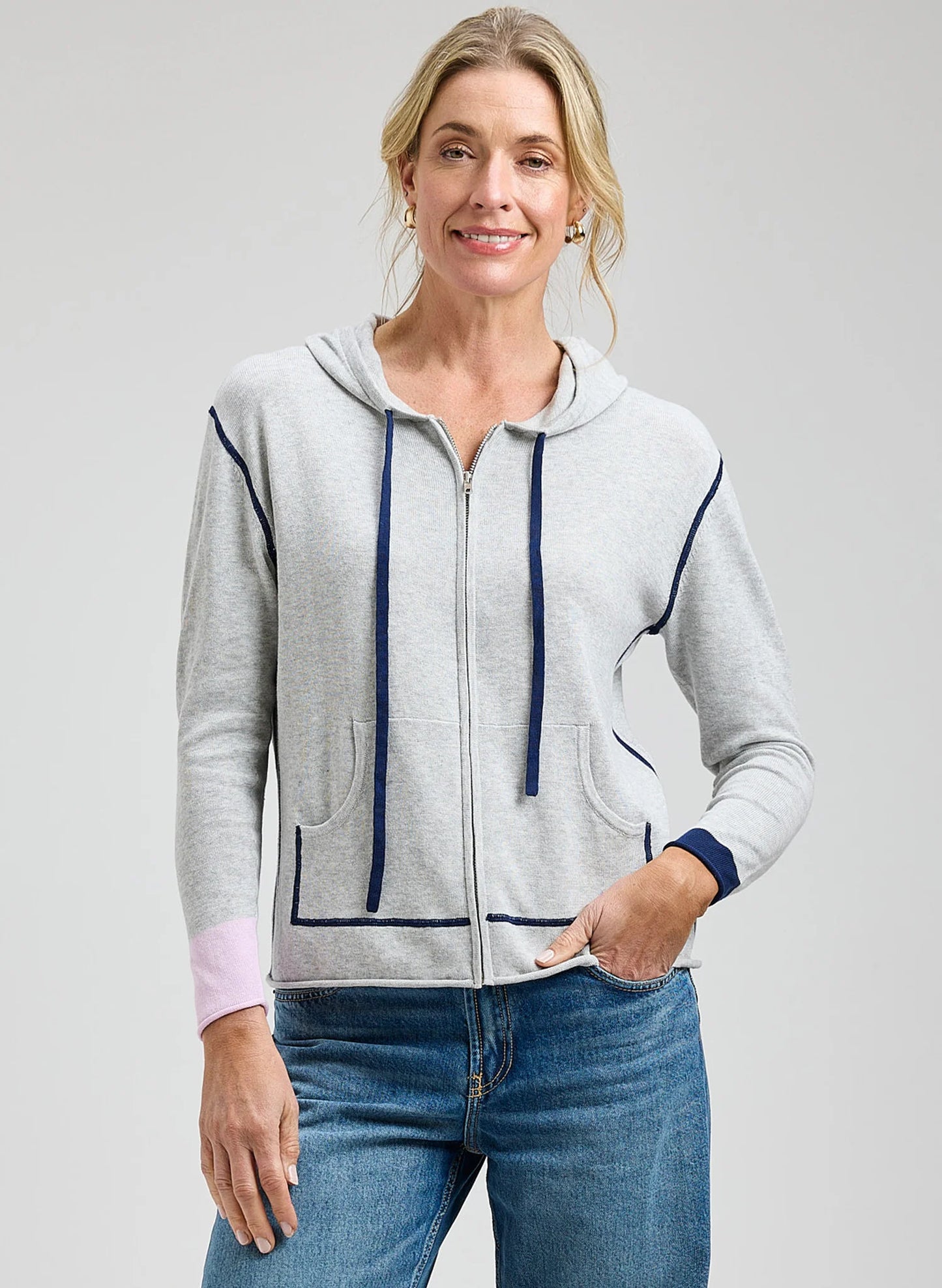 Zaket & Plover Sports Hoodie - Lt Marl