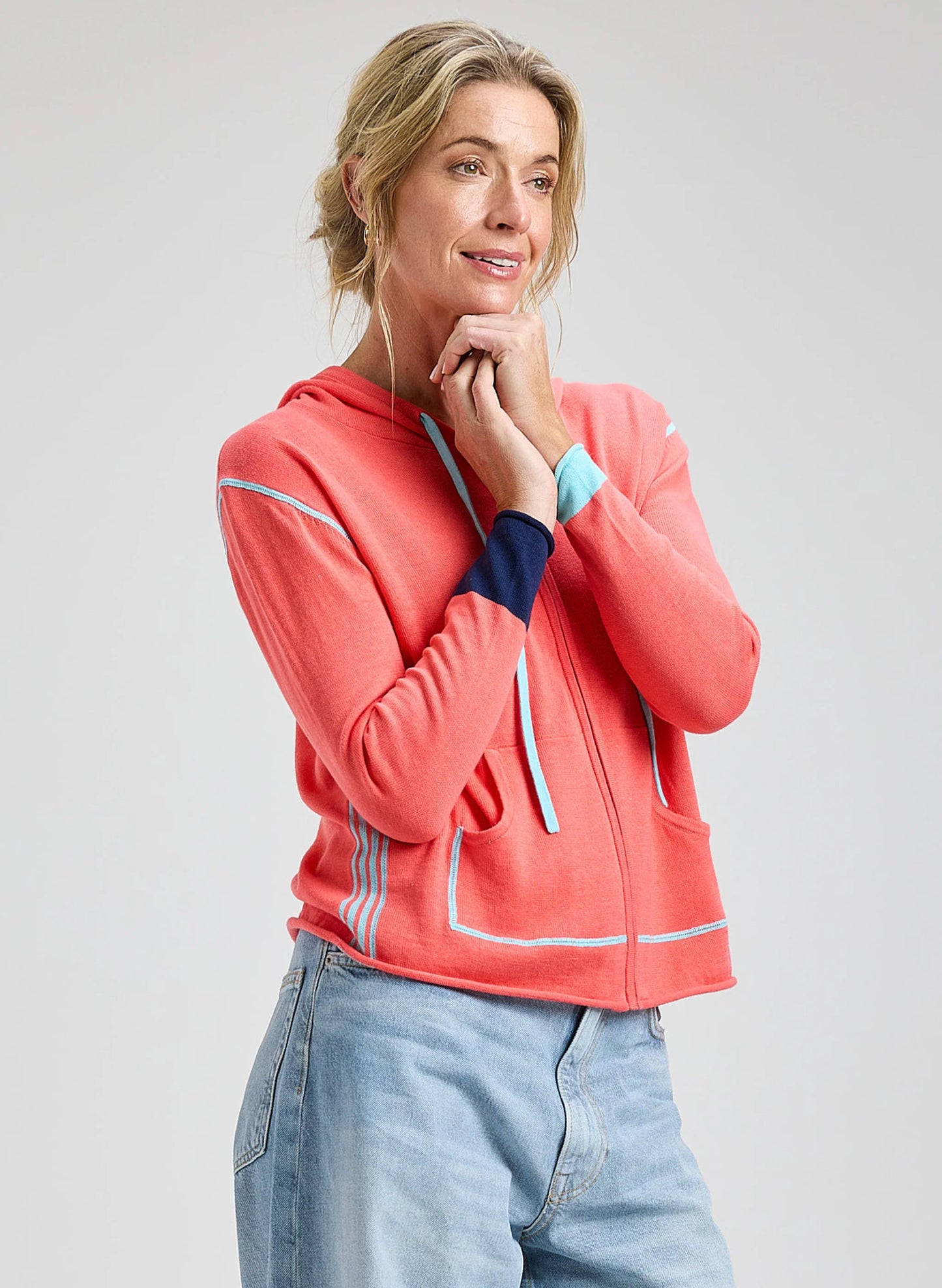 Zaket & Plover Sports Hoodie Coral