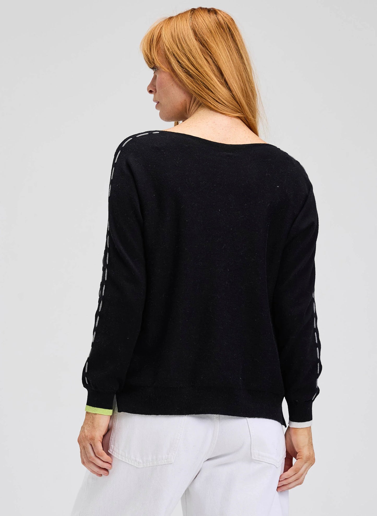 Zaket & Plover Threaded Star Sweater - Black