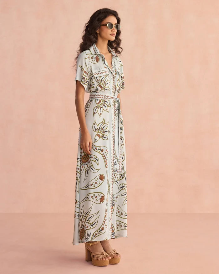 Omika Amira Shirtdress - Diya Powder