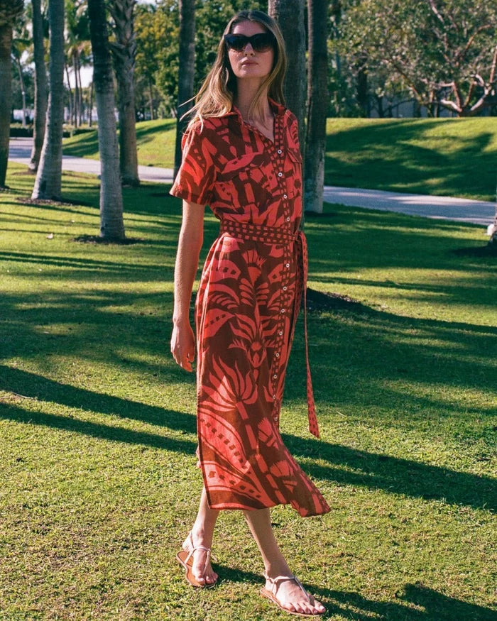 Omika Amira Shirtdress -  Naia Terracotta