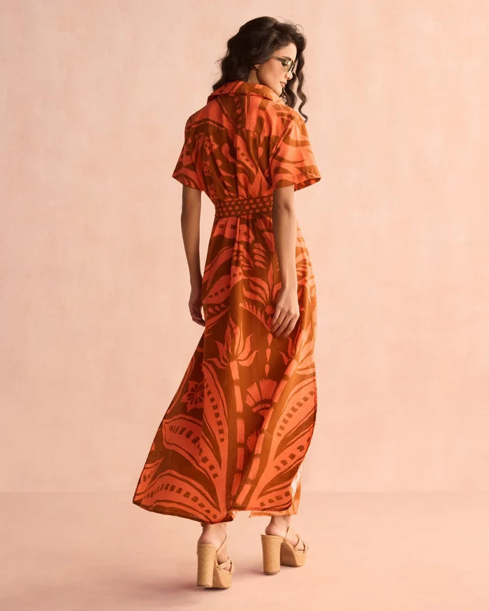 Omika Amira Shirtdress -  Naia Terracotta