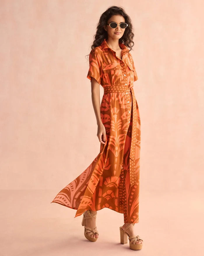 Omika Amira Shirtdress -  Naia Terracotta