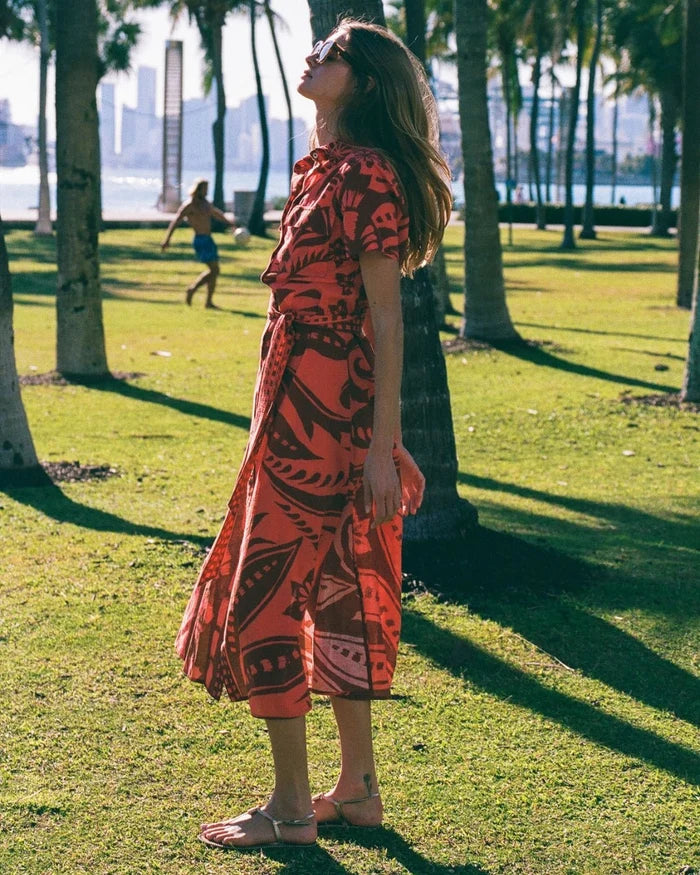 Omika Amira Shirtdress -  Naia Terracotta
