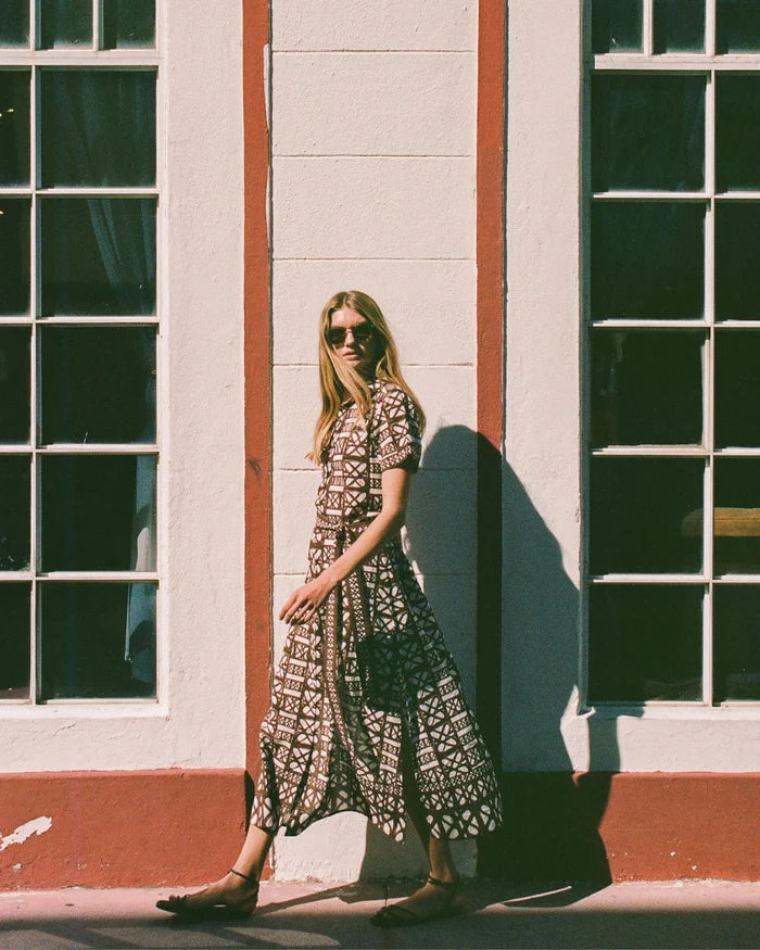 Omika Amira Shirtdress Nari Cacao