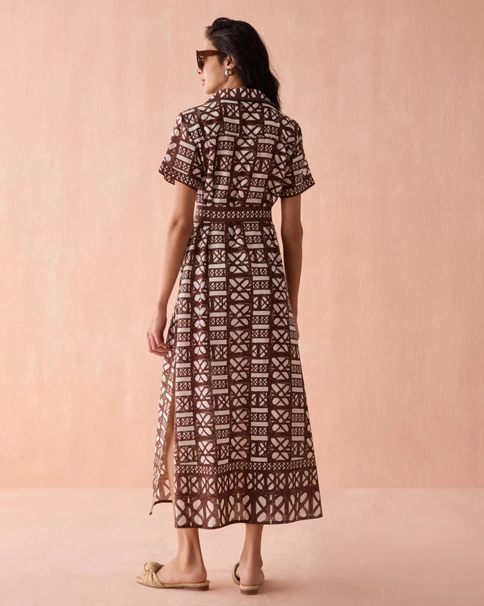 Omika Amira Shirtdress Nari Cacao