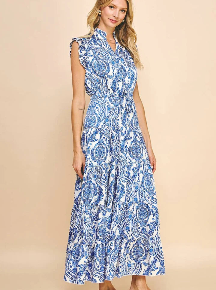 Pinch Paisley Maxi Dress - Blue