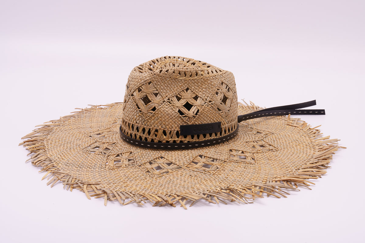Catarzi Women’s Woven Straw Bucket Summer Hat with White Trim THE STRAW BUCKET: FROM BIRKIN TO CATARZI 1910” From the 50s  main image 3