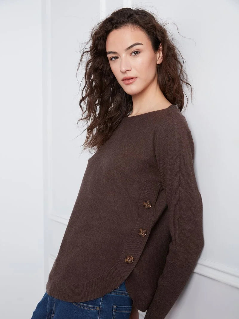Charlie B Side Button Sweater