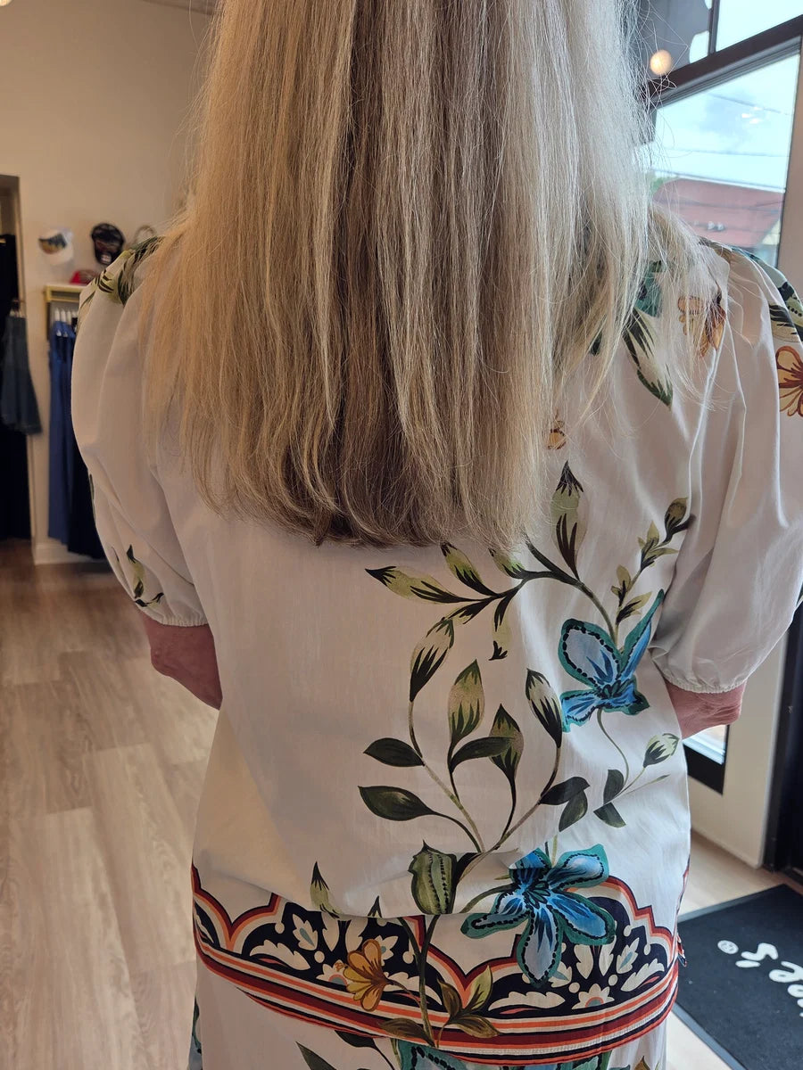 Maude Vivante Kai Top | Ivory Bloom