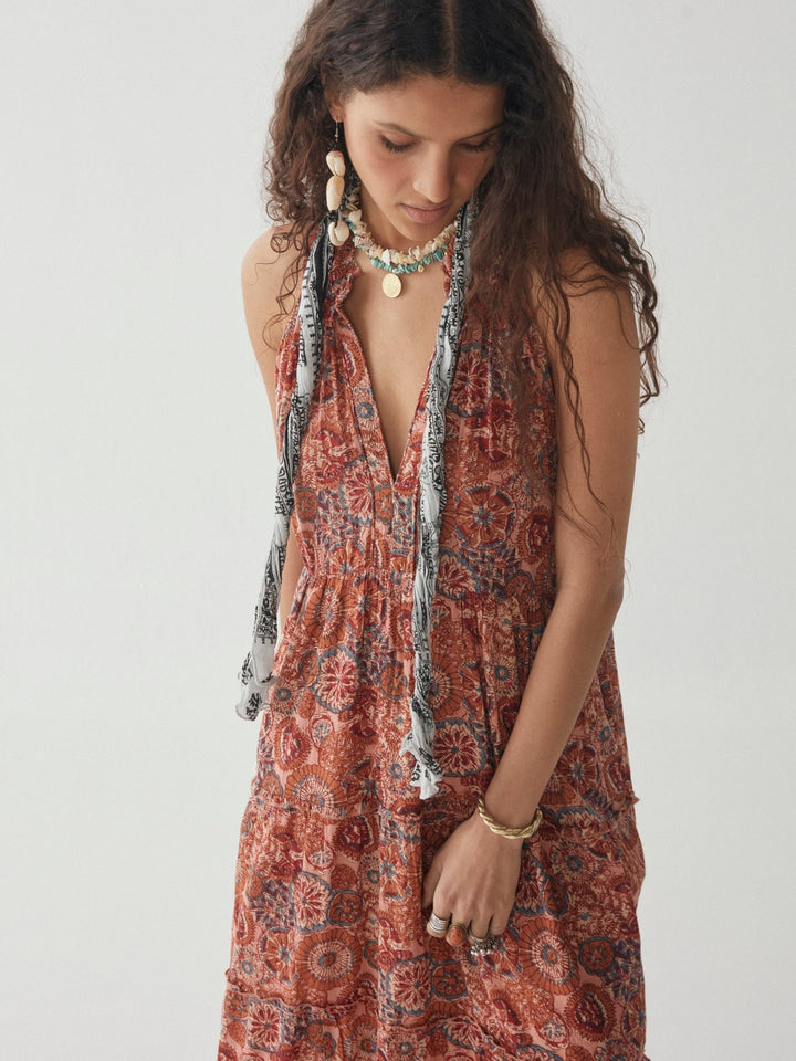 Maison Hotel Kaleidoscope Charlotte Dress-Rust Petunia