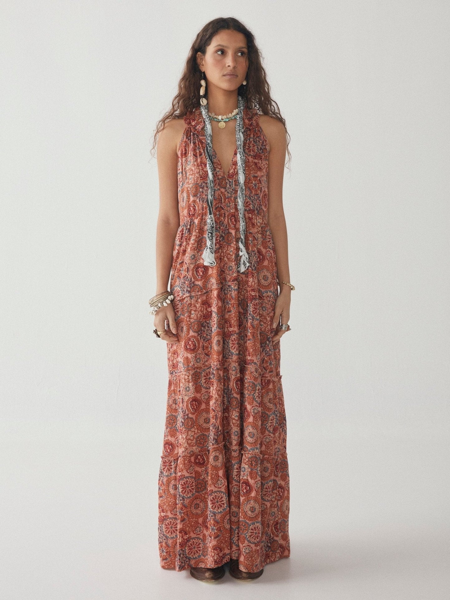 Maison Hotel Kaleidoscope Charlotte Dress-Rust Petunia