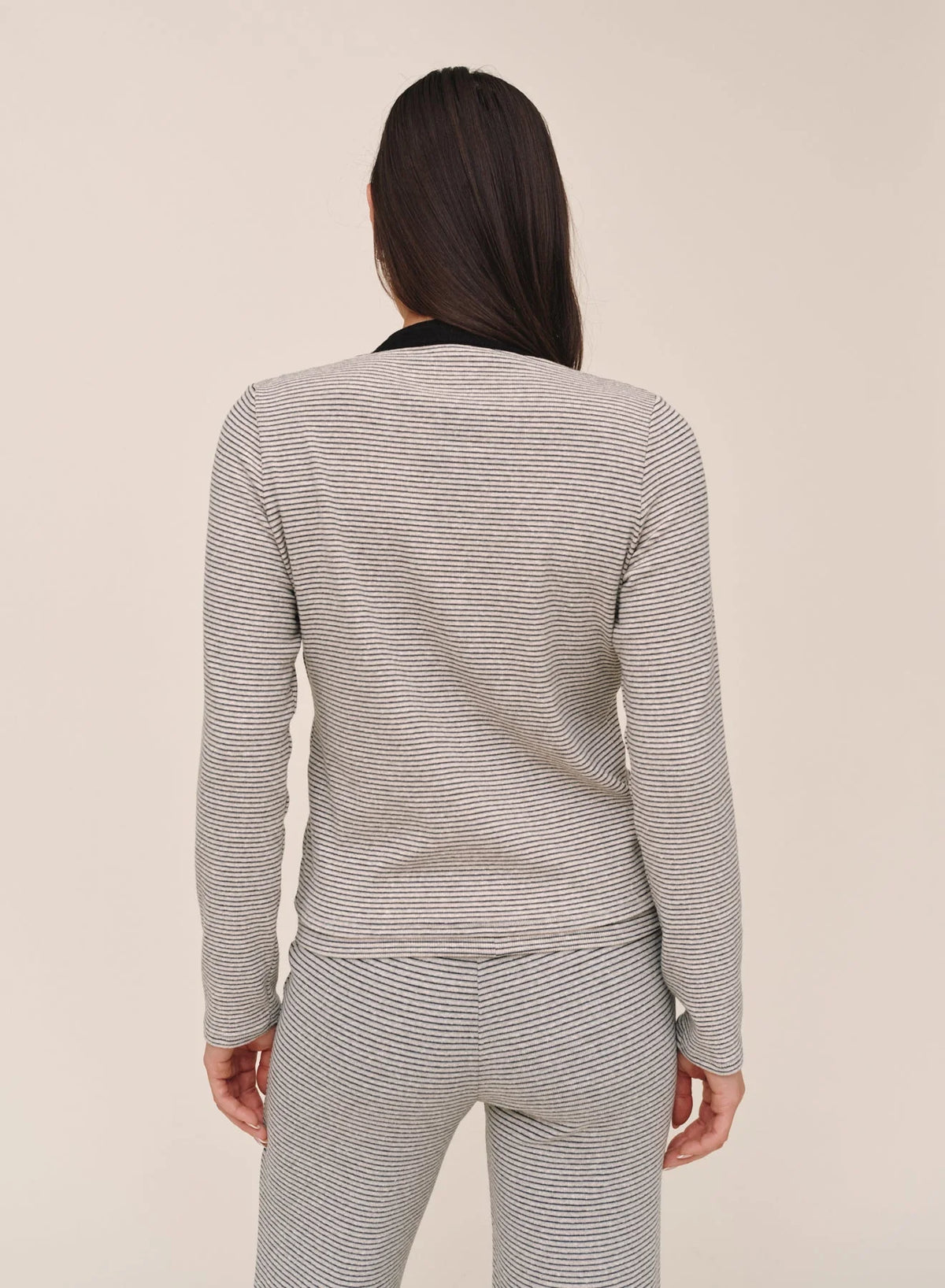 Bella Dahl Contrast Henley | Heathered Stripe