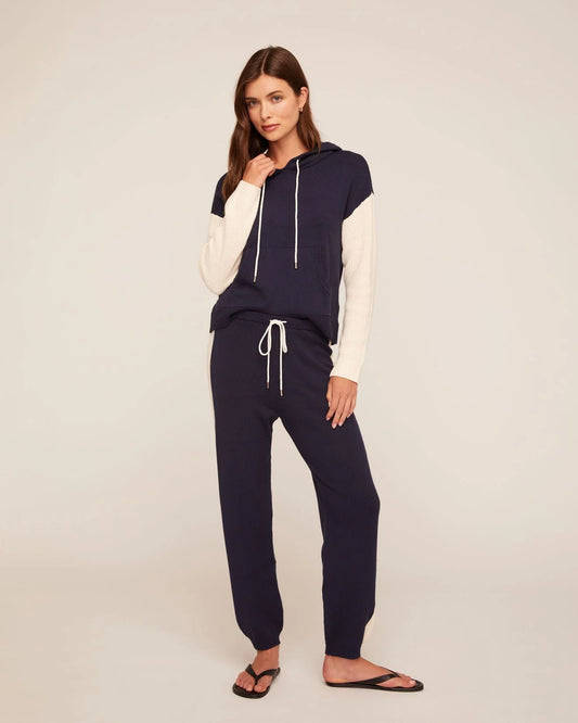 Bella Dahl Contrast Hoodie - Midnight Frost