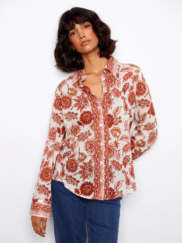 Charlie B Voile Button Up Blouse  - Florelle