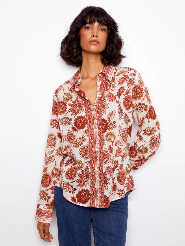 Charlie B Voile Button Up Blouse  - Florelle