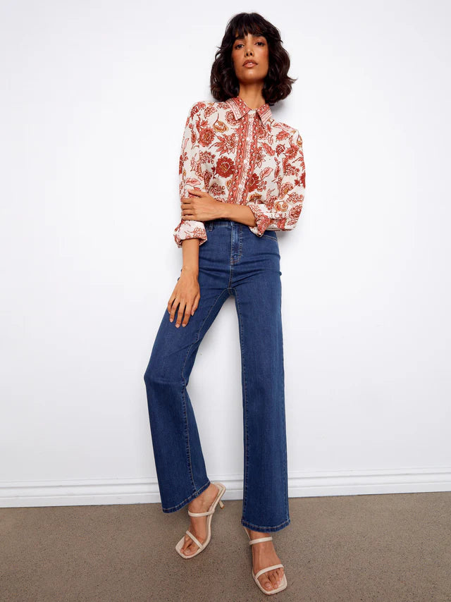 Charlie B Voile Button Up Blouse  - Florelle
