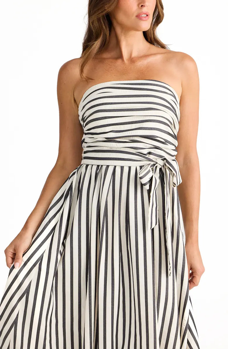 Brave + True Avalon Dress -  Black Stripe