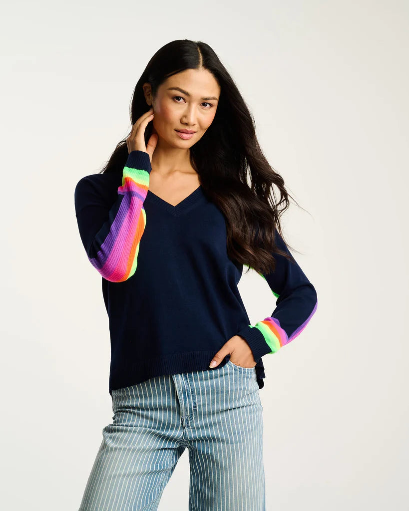 Lisa Todd Brite Side Cotton Sweater - Navy