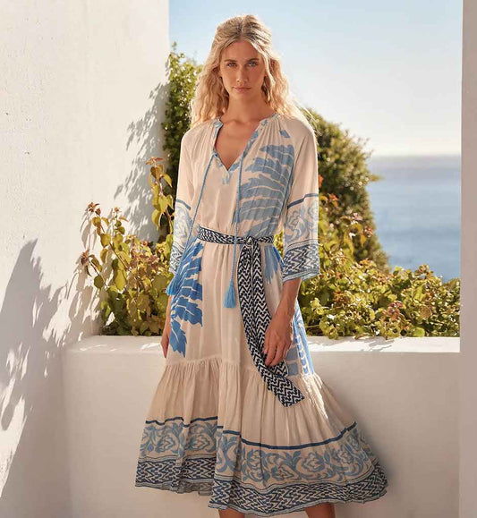Miss June Aida Dress Blue