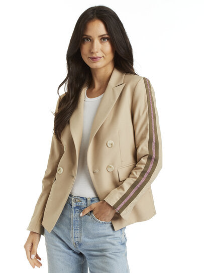 Drew Tan Tai Ribbon Jacket - Khaki/Pink