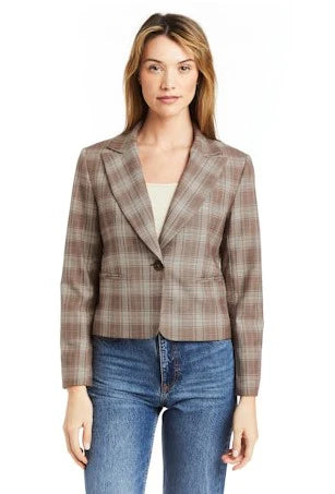 Drew Milo Plaid Jacket - Camel