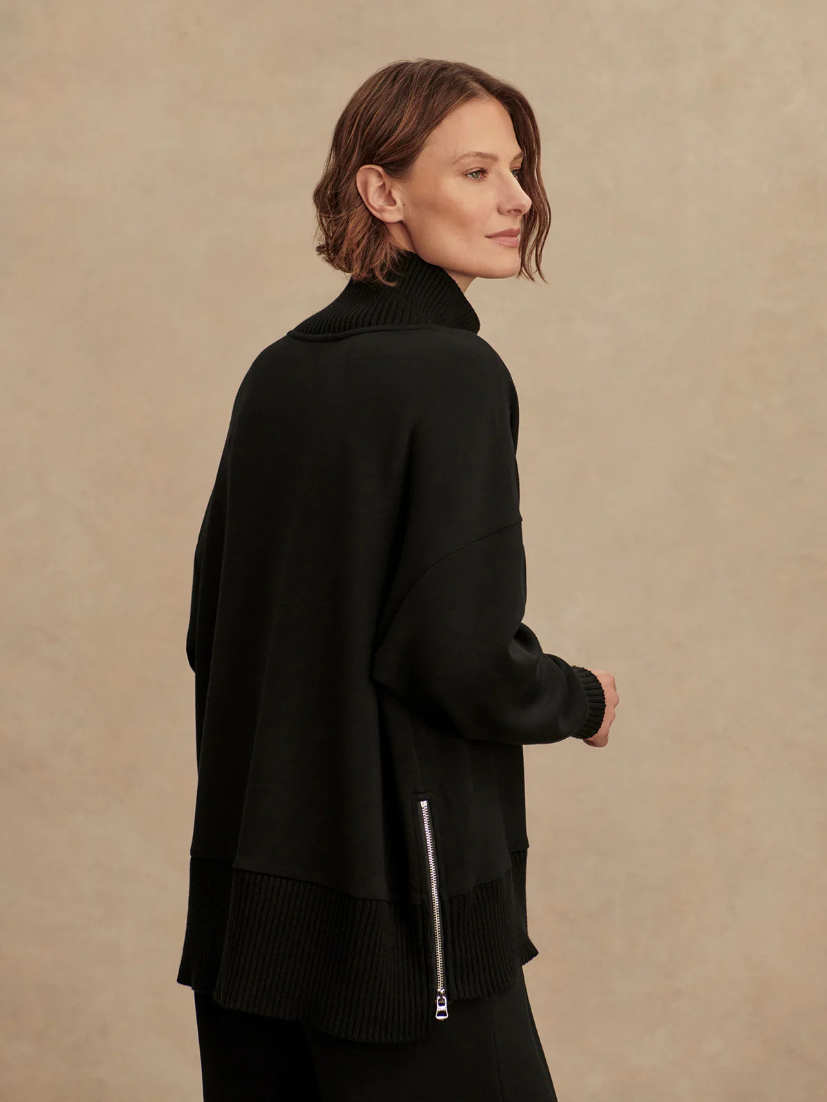 Varley Barker High Neck Sweat - Black