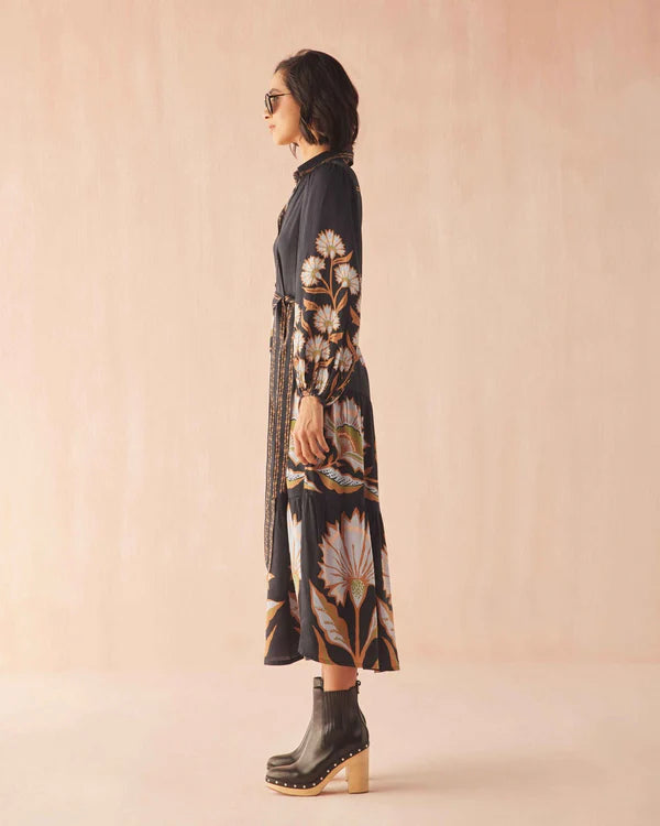 Omika Emery Maxi Dress - Mattia Obsidian