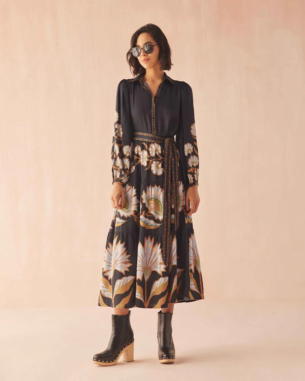 Omika Emery Maxi Dress - Mattia Obsidian