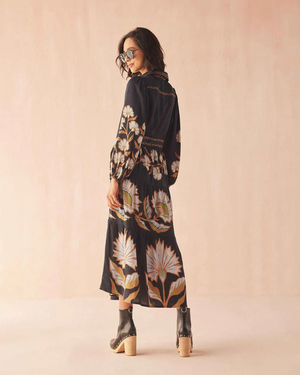 Omika Emery Maxi Dress - Mattia Obsidian