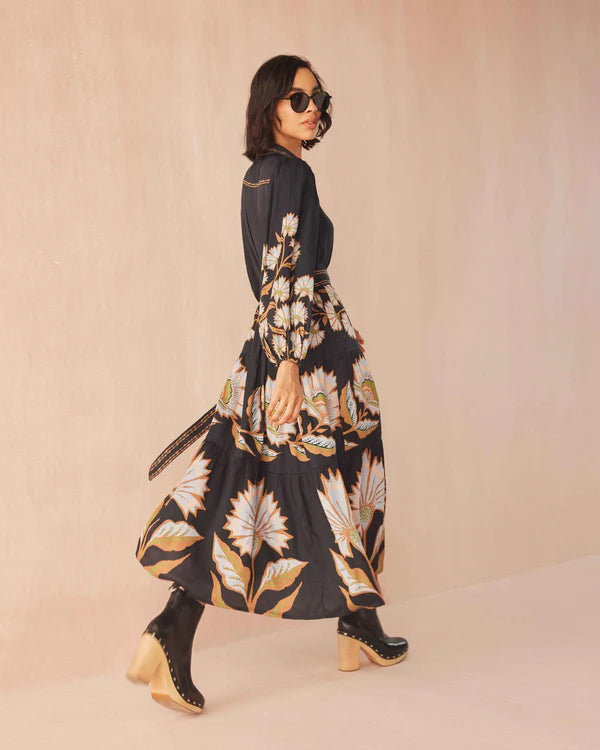 Omika Emery Maxi Dress - Mattia Obsidian