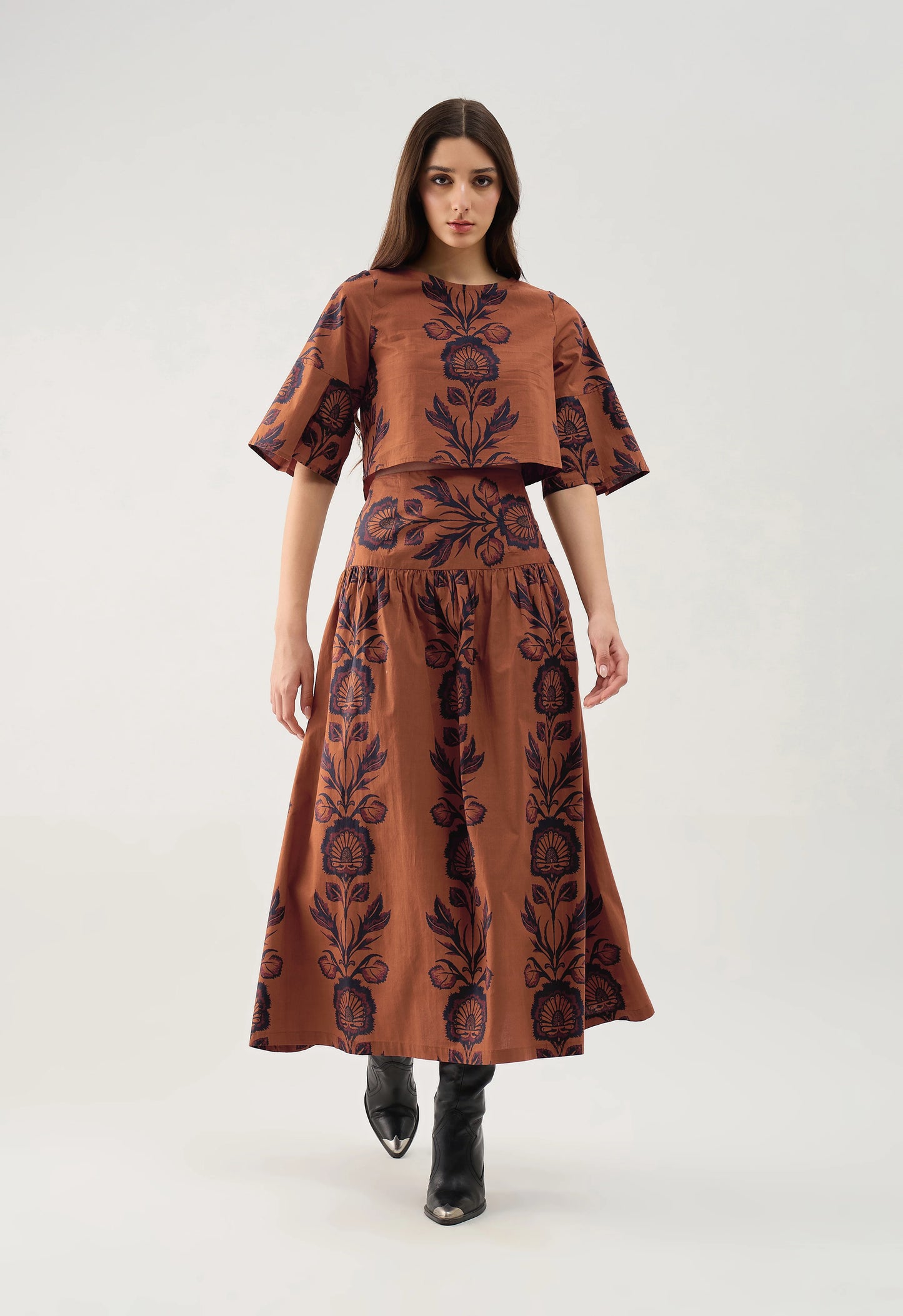 Beyond by Vera Kara Skirt - Elizabeth Cocoa