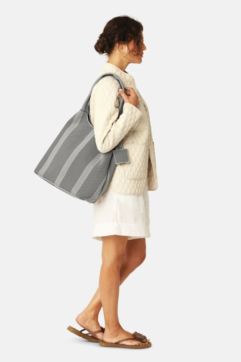 Ilse Jacobsen Knitty01 Bag - Milk Creme/Black