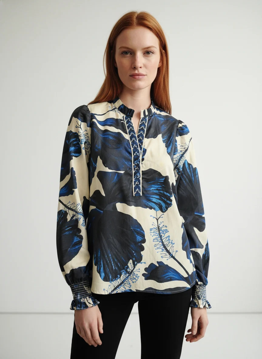 Maude Vivante Ashley Ruffle Top | Indigo Lillies