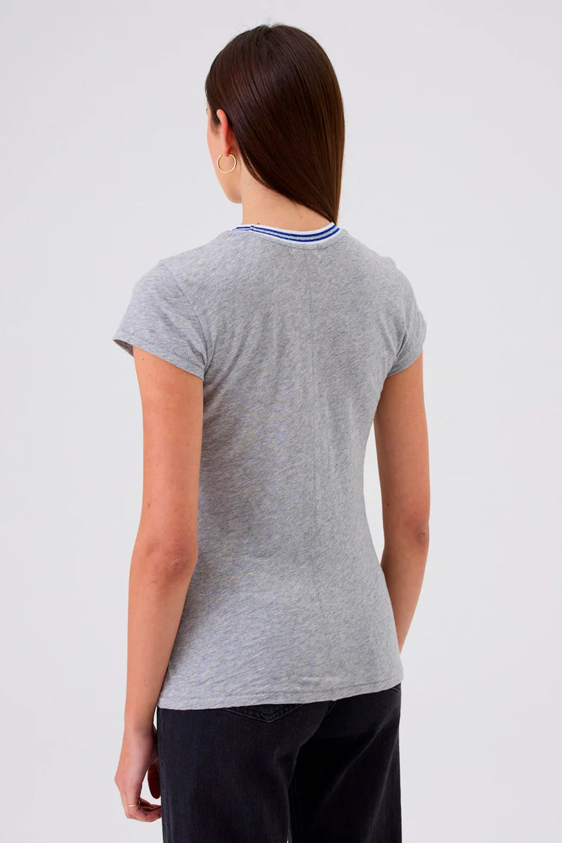 Goldie Classic Ringer Tee S/S - Gray Heather