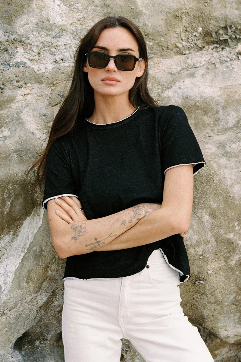 Goldie S/S Mila Tee - Black / White